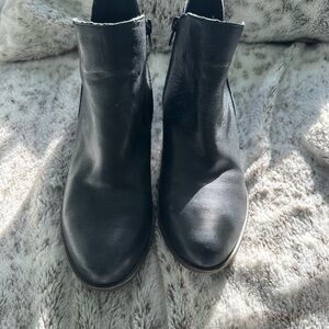 Lucky Brand Dark Leather Ankle Booties